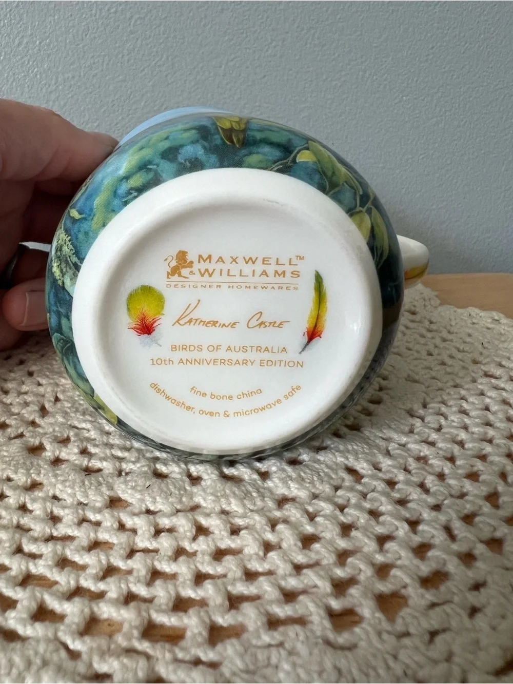 Katherine Castle 10th Annv. Birds of Australia Fine Bone China Tea/Coffee Mug